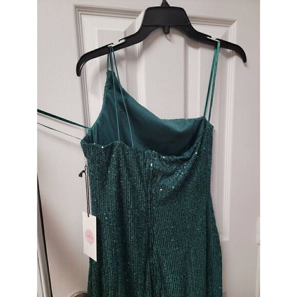 Sequin One Shoulder Mini Dress M - Picture 7 of 10